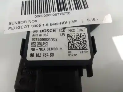 Peça sobressalente para automóvel em segunda mão sensor nox por peugeot 3008 active referências oem iam 9816276480  