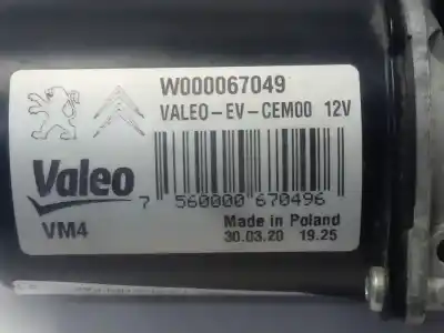 Peça sobressalente para automóvel em segunda mão motor do limpa para brisas por citroen jumpy fugón 1.5 blue-hdi fap referências oem iam w000067049  