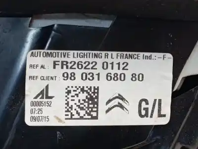 Second-hand car spare part interior left tailgate light for citroen ds5 design oem iam references 9803168080  
