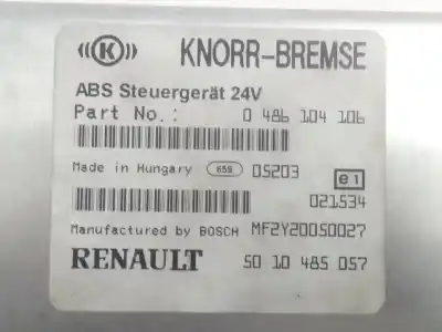 Peça sobressalente para automóvel em segunda mão boitier de commande de abs por renault premium lander d/dci 11c+j01 referências oem iam 5010485057  