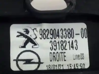 Second-hand car spare part passenger side right window regulator for opel corsa f hn05 oem iam references 9829042980  