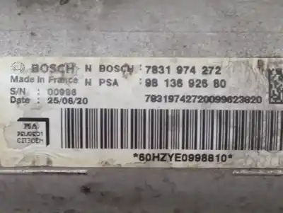 Second-hand car spare part steering rack for citroen jumpy combi confort m oem iam references 9813692680  
