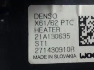 Peça sobressalente para automóvel em segunda mão resistência sofagem chauffage por renault kangoo dynamique referências oem iam 271430910r  