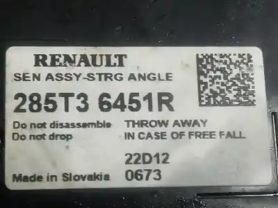 Second-hand car spare part turn angle sensor for renault kangoo furgón maxi 5p profesional oem iam references 285t36451r  