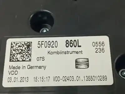 Peça sobressalente para automóvel em segunda mão quadrante por seat leon (5f1) reference referências oem iam 5f0920860l  
