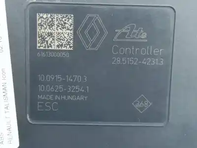Peça sobressalente para automóvel em segunda mão abs por renault talisman icon referências oem iam 476604349r  