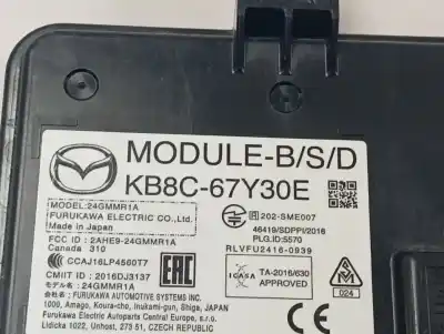 Second-hand car spare part electronic module for mazda cx-5 center-line 2wd oem iam references kb8c67y30e  