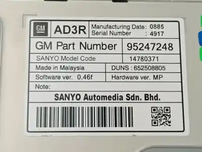 Peça sobressalente para automóvel em segunda mão display gps / multimídia por opel mokka / mokka x (j13) 1.4 4x4 (_76) referências oem iam 95247248  