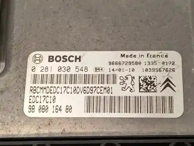 Pièce détachée automobile d'occasion calculateur moteur ecu pour citroen berlingo cuadro 9h06 références oem iam 9808016480  