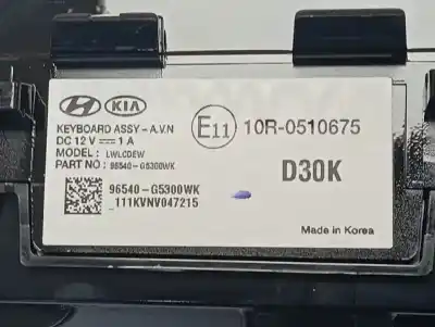 Second-hand car spare part multifunction switch for kia niro edition 7 oem iam references 96540g5300wk  