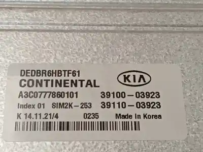 Second-hand car spare part ecu engine control for kia niro edition 7 oem iam references 3910003923  