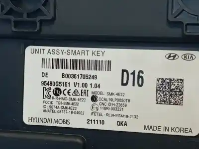 Second-hand car spare part electronic module for kia niro edition 7 oem iam references 95480g5161  