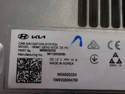 Second-hand car spare part multifunction display for kia niro edition 7 oem iam references 96560g5cd0  