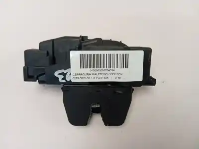 Second-hand car spare part trunk lock for citroen c3 1.2 puretech oem iam references 9816195380  