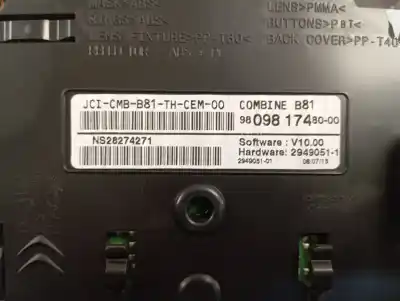 Peça sobressalente para automóvel em segunda mão quadrante por citroen ds5 design referências oem iam 980981748000  