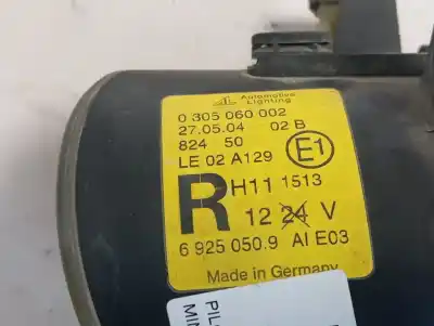 Second-hand car spare part front right headlight for mini mini (r50,r53) cooper oem iam references 0305060002  