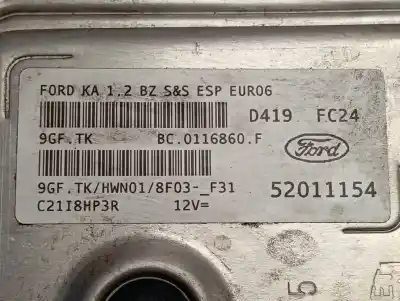 Tweedehands auto-onderdeel ecu motorcontroller voor ford ka (ccu) black edition oem iam-referenties 52011154  