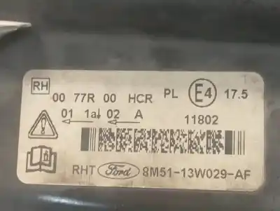 Second-hand car spare part right headlight for ford focus lim. (cb4) titanium oem iam references 1744971  