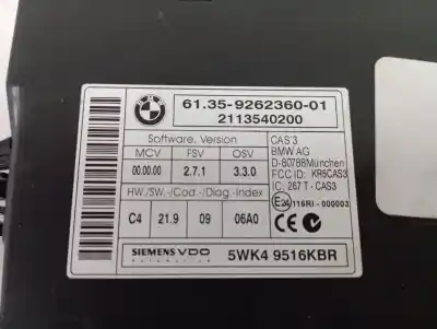 Pezzo di ricambio per auto di seconda mano modulo elettronico per bmw x5 (e70) xdrive30d riferimenti oem iam 9262360  