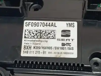 Peça sobressalente para automóvel em segunda mão comando de sofagem (chauffage / ar condicionado) por seat ateca (kh7) xcellence 4drive referências oem iam 5f0907044al  