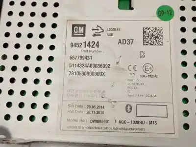Second-hand car spare part audio system / radio cd for opel mokka selective oem iam references 94521424  