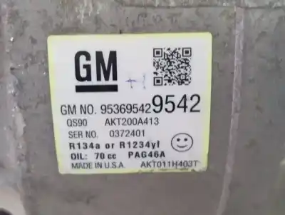 Автозапчасти б/у компрессор кондиционера воздуха за opel mokka selective ссылки oem iam 95369542  