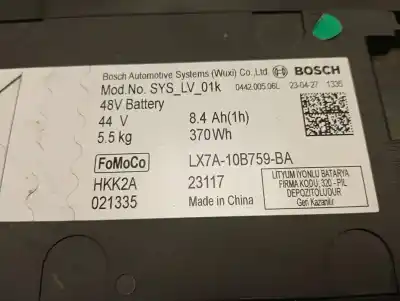 Peça sobressalente para automóvel em segunda mão bateria por ford puma hybrid st-line referências oem iam lx7a10b759ba  