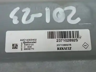 Second-hand car spare part ecu engine control for dacia sandero access oem iam references 237102892s  