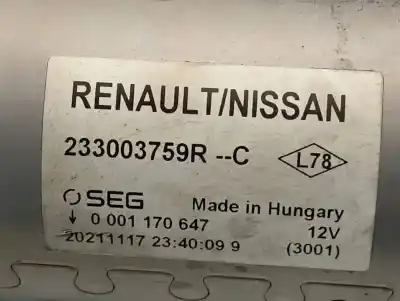 Peça sobressalente para automóvel em segunda mão motor de arranque por renault express confort referências oem iam 233003759r  
