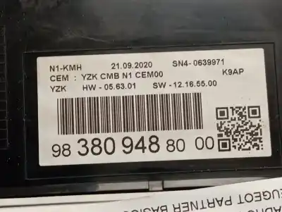 Peça sobressalente para automóvel em segunda mão quadrante por peugeot partner basico l1 referências oem iam 9838094880  