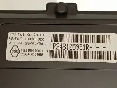 Peça sobressalente para automóvel em segunda mão quadrante por renault kangoo iii authentic referências oem iam p248105951r  