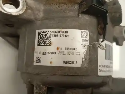 Second-hand car spare part air conditioning compressor for dacia duster ii anniversary oem iam references 926003541r  