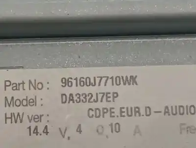 Second-hand car spare part multifunction display for kia ceed concept oem iam references 96160j7710wk  