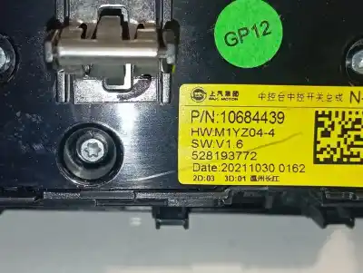 Peça sobressalente para automóvel em segunda mão comando de sofagem (chauffage / ar condicionado)  por mg hs comfort referências oem iam 10684439  