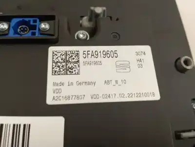 Second-hand car spare part multifunction display for cupra formentor (km7) basis oem iam references 5fa919605  
