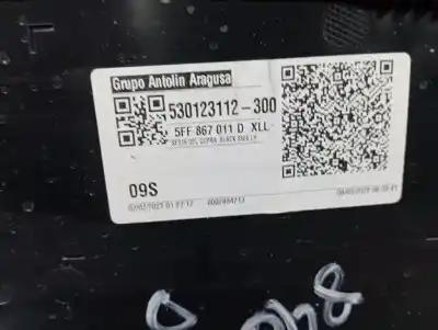 Peça sobressalente para automóvel em segunda mão conjunto de bancos por cupra formentor (km7) basis referências oem iam   