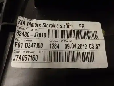 Second-hand car spare part passenger side right window regulator for kia ceed drive oem iam references 82j7010460  