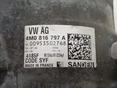 Second-hand car spare part air conditioning compressor for audi q7 (4m) 3.0 tdi quattro e-tron oem iam references 4m0816797a  