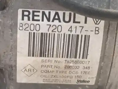 Second-hand car spare part air conditioning compressor for renault laguna iii authentique oem iam references 8200720417b  