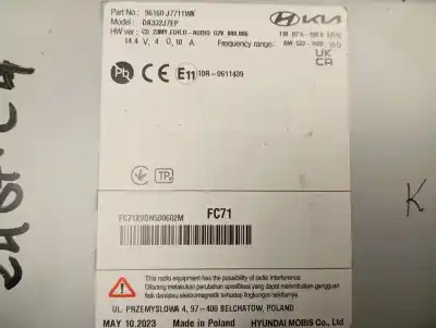 Second-hand car spare part multifunction display for kia ceed drive oem iam references 96160j7711wk  