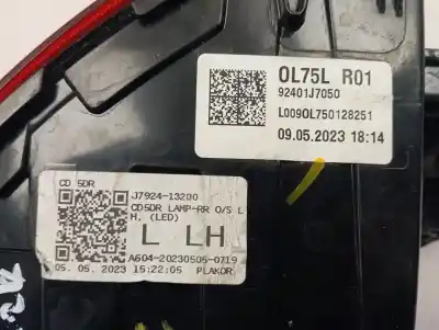 Second-hand car spare part left tailgate light for kia ceed drive oem iam references 92401j7050  