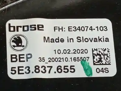 Second-hand car spare part driver left window regulator for skoda octavia combi (nx5) dnpa oem iam references 5q0959801c  