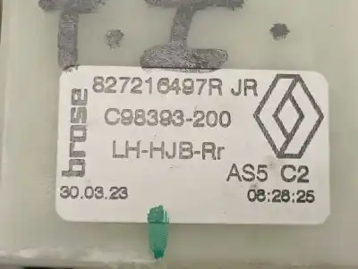Second-hand car spare part rear left window regulator for renault captur ii h5h e4 oem iam references 827216497r  