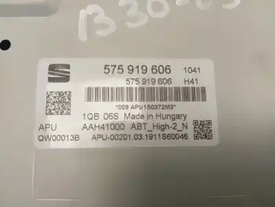Peça sobressalente para automóvel em segunda mão display gps / multimídia por seat ateca (khp) dpca referências oem iam 575919606  