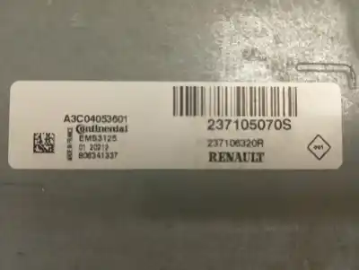 Second-hand car spare part ecu engine control for dacia dokker ambiance oem iam references 237105070s  