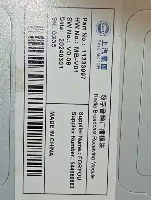 Second-hand car spare part electronic module for mg 4 standard 170 cv / 125 kw oem iam references 11333997  