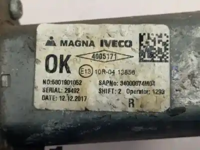 Автозапчастина б/у регулятор переднього правого скла для iveco daily furgon fg batalla 3520 35 s ... v посилання на oem iam 5801901052  
