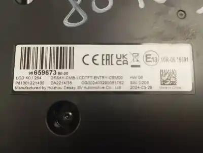 Peça sobressalente para automóvel em segunda mão quadrante por opel combo life basis referências oem iam 9865967380  