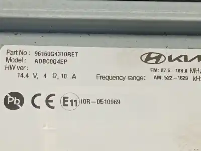 Second-hand car spare part multifunction display for hyundai i30 fastback (pde, pden) 1.6 crdi oem iam references 96160g4310ret  