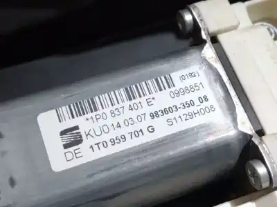 Second-hand car spare part driver left window regulator for seat leon (1p1) reference oem iam references 1p0837401e  